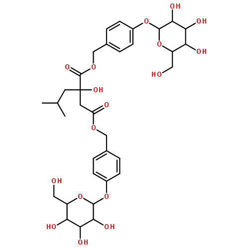 b-D-Glucopyranoside,[(2R)-2-hydroxy-2-(2-methylpropyl)-1,4-dioxo-1,4-butanediyl]bis(oxymethylene-4,1-phenylene)bis-