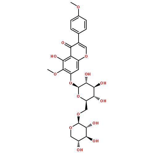 4H-1-Benzopyran-4-one,5-hydroxy-6-methoxy-3-(4-methoxyphenyl)-7-[(6-O-b-D-xylopyranosyl-b-D-glucopyranosyl)oxy]-