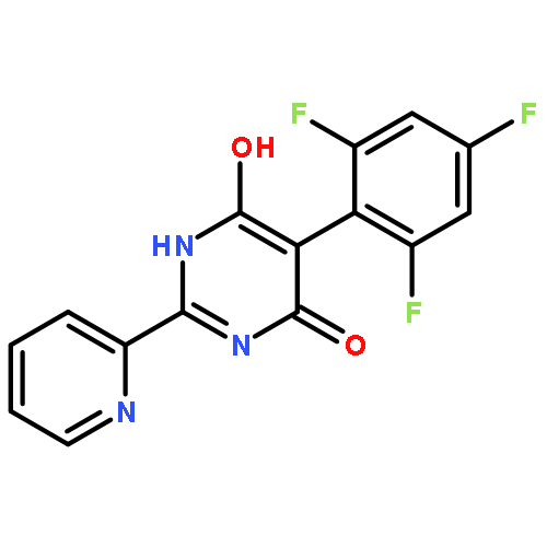 4(1H)-PYRIMIDINONE, 6-HYDROXY-2-(2-PYRIDINYL)-5-(2,4,6-TRIFLUOROPHENYL)-