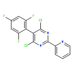 Pyrimidine, 4,6-dichloro-2-(2-pyridinyl)-5-(2,4,6-trifluorophenyl)-