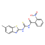 Benzamide, N-[[(6-methyl-2-benzothiazolyl)amino]thioxomethyl]-2-nitro-