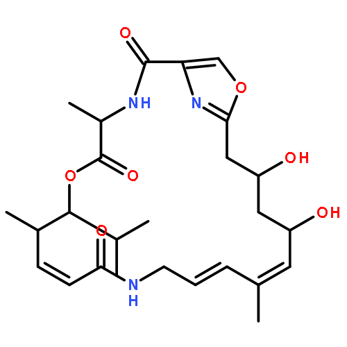 (4R,7R,8R,9Z,14E,16E,18S,20R)-18,20-dihydroxy-4,8,16-trimethyl-7-(1-methylethyl)-6,23-dioxa-3,12,25-triazabicyclo[20.2.1]pentacosa-1(24),9,14,16,22(25)-pentaene-2,5,11-trione