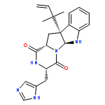 2H-Pyrazino[1',2':1,5]pyrrolo[2,3-b]indole-1,4(3H,5aH)-dione,10b-(1,1-dimethyl-2-propen-1-yl)-6,10b,11,11a-tetrahydro-3-(1H-imidazol-5-ylmethyl)-,(3S,5aS,10bR,11aS)-