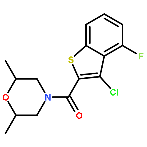 Morpholine, 4-[(3-chloro-4-fluorobenzo[b]thien-2-yl)carbonyl]-2,6-dimethyl- (9ci)