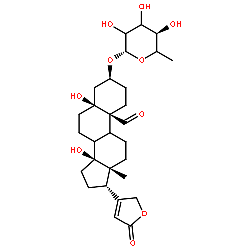 Card-20(22)-enolide,3-[(6-deoxy-b-D-gulopyranosyl)oxy]-5,14-dihydroxy-19-oxo-,(3b,5b)-