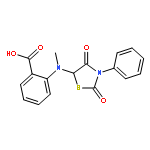 2-[(2,4-dioxo-3-phenyl-1,3-thiazolidin-5-yl)(methyl)amino]benzoic acid