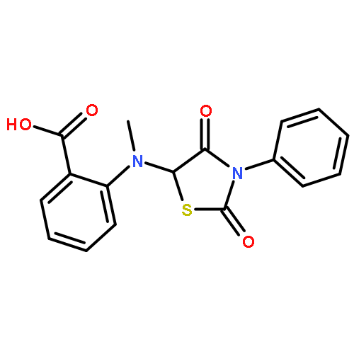 2-[(2,4-dioxo-3-phenyl-1,3-thiazolidin-5-yl)(methyl)amino]benzoic acid