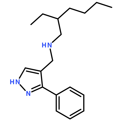 2-ethyl-N-[(5-phenyl-1H-pyrazol-4-yl)methyl]hexan-1-amine