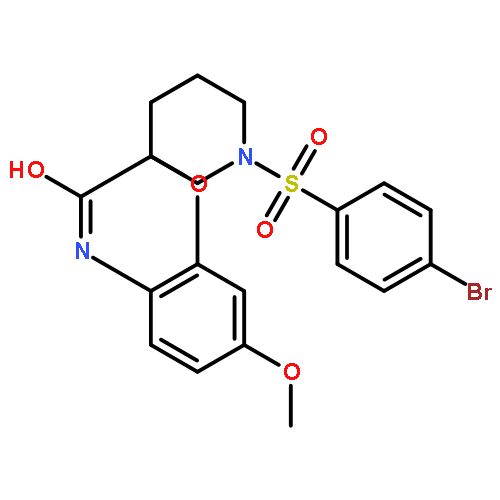 1-(4-bromophenyl)sulfonyl-N-(2,4-dimethoxyphenyl)piperidine-3-carboxamide