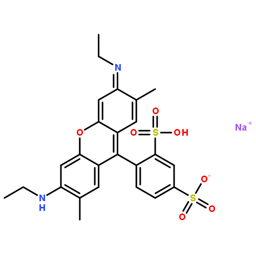 Xanthylium,9-(2,4-disulfophenyl)-3,6-bis(ethylamino)-2,7-dimethyl-, inner salt, sodiumsalt (1:1)