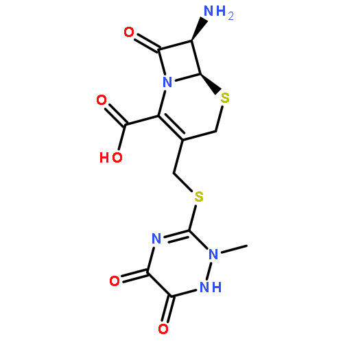 5-Thia-1-azabicyclo[4.2.0]oct-2-ene-2-carboxylicacid,7-amino-8-oxo-3-[[(1,2,5,6-tetrahydro-2-methyl-5,6-dioxo-1,2,4-triazin-3-yl)thio]methyl]-,(6R,7R)-