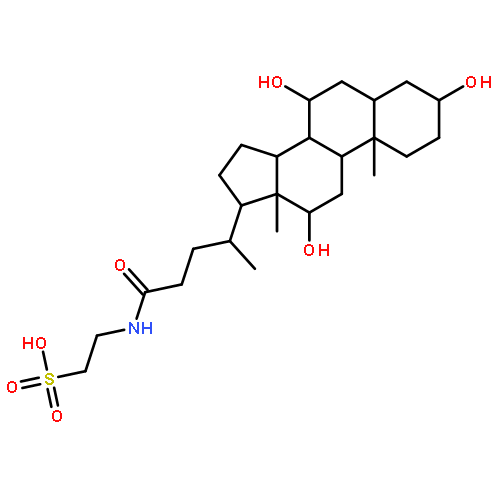 2-{[(3alpha,5alpha,7alpha,8xi,9xi,12alpha,14xi)-3,7,12-trihydroxy-24-oxocholan-24-yl]amino}ethanesulfonic acid