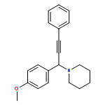 PIPERIDINE, 1-[1-(4-METHOXYPHENYL)-3-PHENYL-2-PROPYNYL]-