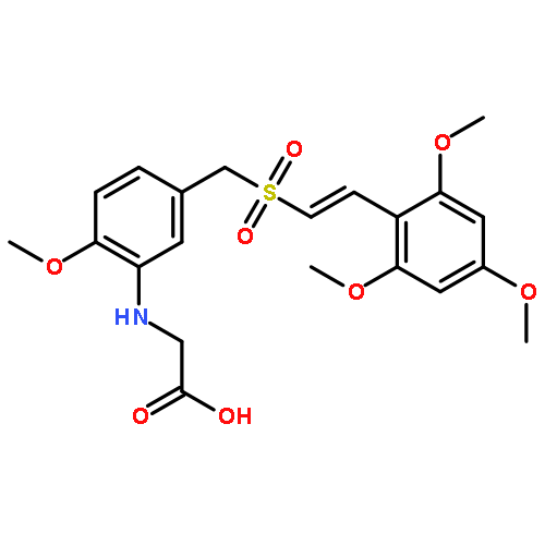 Glycine, N-[2-methoxy-5-[[[(1E)-2-(2,4,6-trimethoxyphenyl)ethenyl]sulfonyl]methyl]phenyl]-