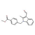 Benzoic acid, 4-[(3-formyl-2-methyl-1H-indol-1-yl)methyl]-, methyl ester