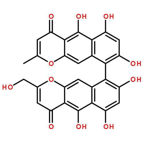 5,6,8,5',6',8'-Hexahydroxy-2-hydroxymethyl-2'-methyl-[9,9']bi[benzo[g]chromenyl]-4,4'-dion