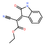 Acetic acid,2-cyano-2-(1,2-dihydro-2-oxo-3H-indol-3-ylidene)-, ethyl ester