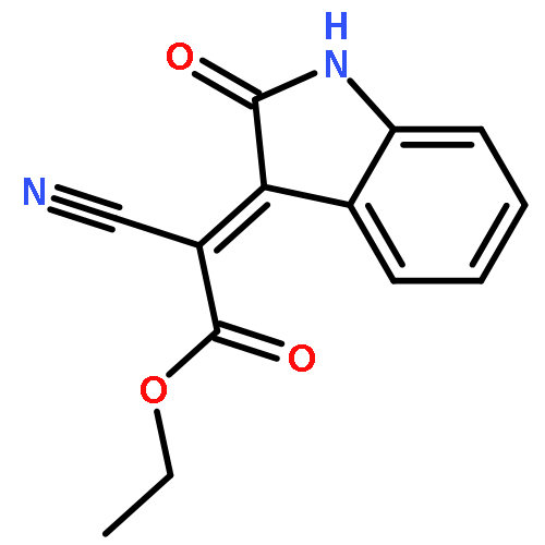 Acetic acid,2-cyano-2-(1,2-dihydro-2-oxo-3H-indol-3-ylidene)-, ethyl ester