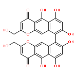 5,6,8,5',6',8'-Hexahydroxy-2,2'-bis-hydroxymethyl-[9,9']bi[benzo[g]chromenyl]-4,4'-dion