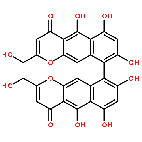 5,6,8,5',6',8'-Hexahydroxy-2,2'-bis-hydroxymethyl-[9,9']bi[benzo[g]chromenyl]-4,4'-dion