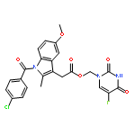 1H-Indole-3-acetic acid, 1-(4-chlorobenzoyl)-5-methoxy-2-methyl-,(5-fluoro-3,4-dihydro-2,4-dioxo-1(2H)-pyrimidinyl)methyl ester