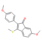 1H-Inden-1-one, 6-methoxy-2-(4-methoxyphenyl)-3-(methylthio)-