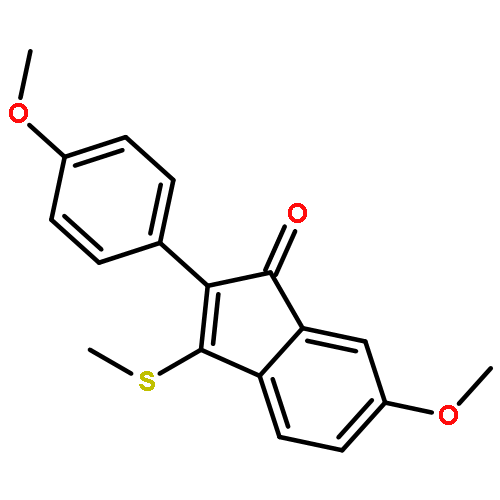 1H-Inden-1-one, 6-methoxy-2-(4-methoxyphenyl)-3-(methylthio)-