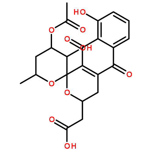 [4'-(acetyloxy)-3',9-dihydroxy-6'-methyl-5,10-dioxo-3,3',4,4',5,5',6',10-octahydrospiro[benzo[g]isochromene-1,2'-pyran]-3-yl]acetic acid