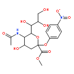 5-Acetamino-4-hydroxy-2-(4-nitro-phenoxy)-6-(1,2,3-trihydroxy-propyl)- tetrahydro-pyran-2-carboxylic Acid Methyl Ester