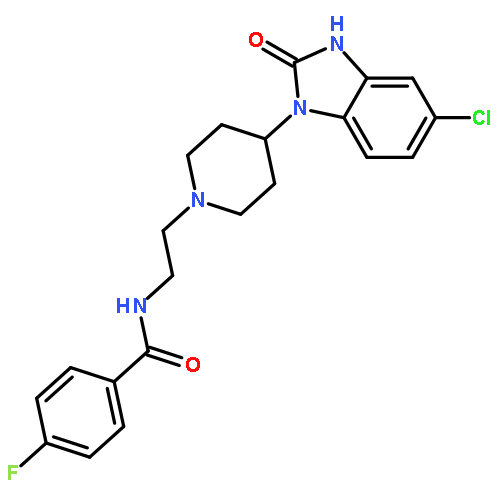 N-[2-[4-(5-chloro-2-oxo-3h-benzimidazol-1-yl)piperidin-1-yl]ethyl]-4-fluorobenzamide