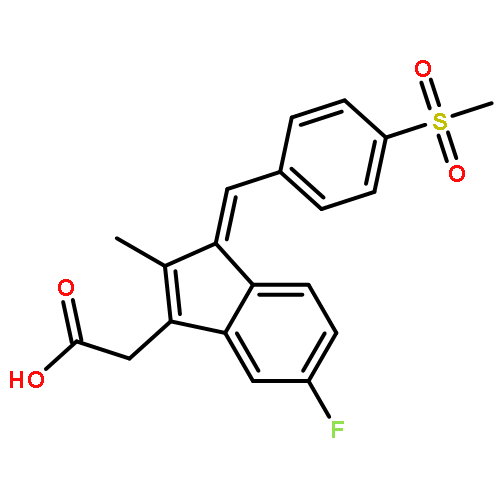 1H-Indene-3-aceticacid, 5-fluoro-2-methyl-1-[[4-(methylsulfonyl)phenyl]methylene]-