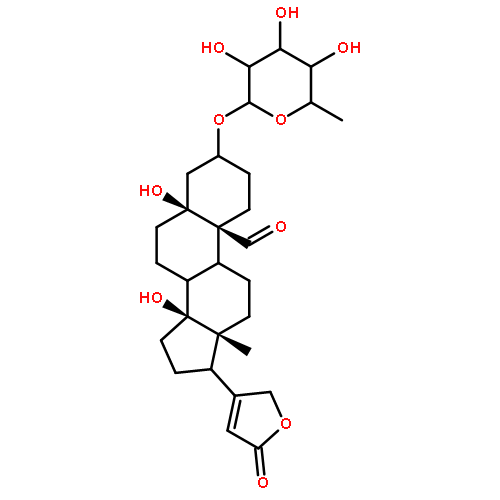 Card-20(22)-enolide,3-[(6-deoxy-a-L-mannopyranosyl)oxy]-5,14-dihydroxy-19-oxo-,(3b,5b)-