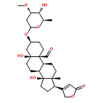 Card-20(22)-enolide,3-[(2,6-dideoxy-3-O-methyl-b-D-ribo-hexopyranosyl)oxy]-5,14-dihydroxy-19-oxo-, (3b,5b)-