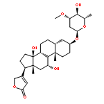 Card-20(22)-enolide,3-[(2,6-dideoxy-3-O-methyl-a-L-arabino-hexopyranosyl)oxy]-11,14-dihydroxy-, (3b,5b,11a)-