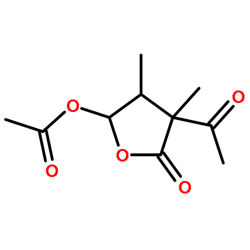 2(3H)-Furanone,3-acetyl-5-(acetyloxy)dihydro-3,4-dimethyl-, (3S,4S,5R)-