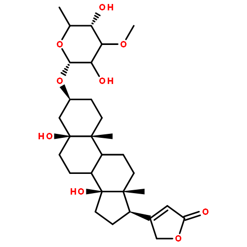 (3alpha,5beta,8xi,9xi)-3-[(6-deoxy-3-O-methyl-alpha-L-glycero-hexopyranosyl)oxy]-5,14-dihydroxycard-20(22)-enolide