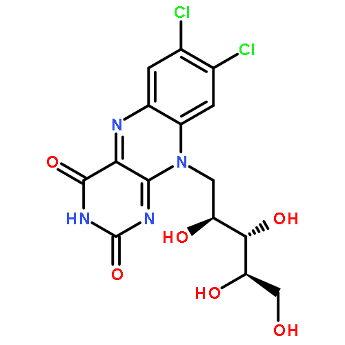 1-deoxy-1-(7,8-dichloro-2,4-dioxo-3,4-dihydrobenzo[g]pteridin-10(2H)-yl)-D-ribitol