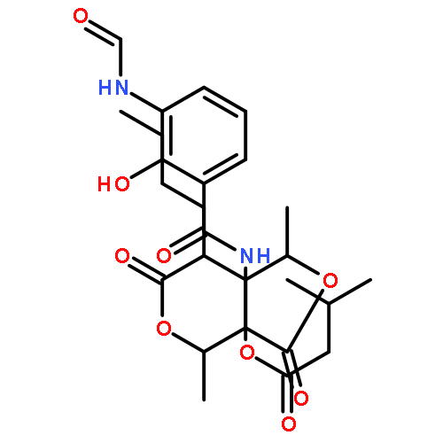 Butanoic acid, 2(or3)-methyl-,(2R,3S,6S,7R,8R)-3-[[3-(formylamino)-2-hydroxybenzoyl]amino]-8-butyl-2,6-dimethyl-4,9-dioxo-1,5-dioxonan-7-ylester