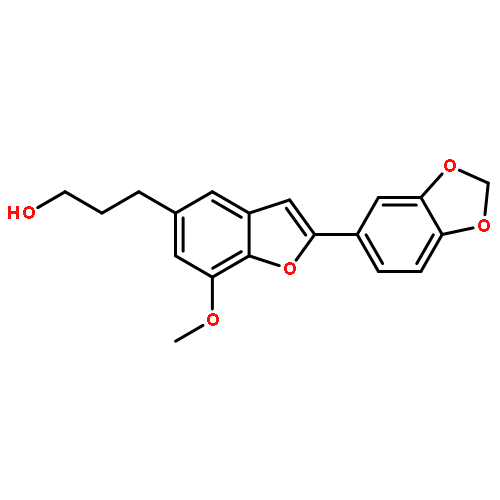 3-[2-(1,3-benzodioxol-5-yl)-7-methoxy-1-benzofuran-5-yl]propan-1-ol