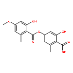 Benzoic acid,2-hydroxy-4-[(2-hydroxy-4-methoxy-6-methylbenzoyl)oxy]-6-methyl-