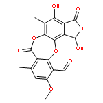 7H-Isobenzofuro[4,5-b][1,4]benzodioxepin-11-carboxaldehyde,1,3-dihydro-1,4-dihydroxy-10-methoxy-5,8-dimethyl-3,7-dioxo-