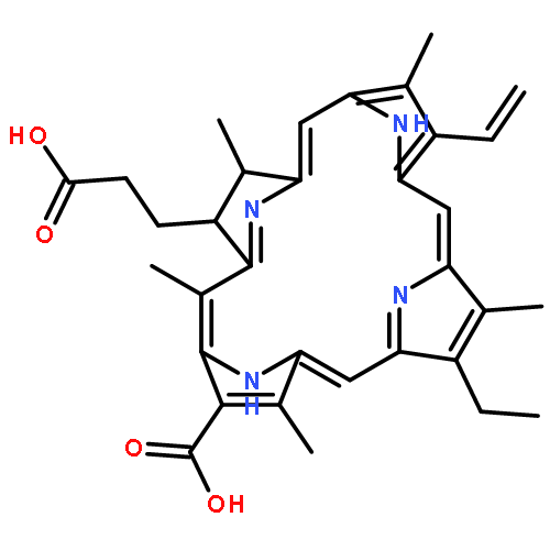 (17S,18S)-18-(2-carboxyethyl)-12-ethenyl-7-ethyl-3,8,13,17,20-pentamethyl-17,18-dihydroporphyrin-2-carboxylic acid