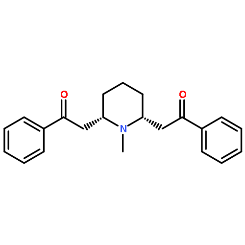 Ethanone,2,2'-(1-methyl-2,6-piperidinediyl)bis[1-phenyl-, (2R,6S)-rel-