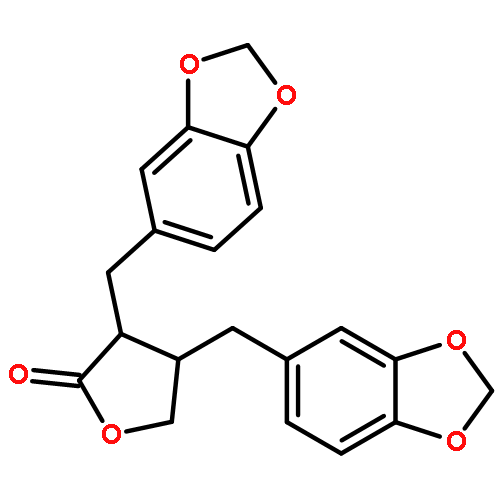 2(3H)-Furanone, 3,4-bis(1,3-benzodioxol-5-ylmethyl)dihydro-, (3S,4S)-