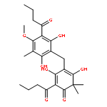 2,5-Cyclohexadien-1-one,2-[[2,6-dihydroxy-4-methoxy-3-methyl-5-(1-oxobutyl)phenyl]methyl]-3,5-dihydroxy-4,4-dimethyl-6-(1-oxobutyl)-