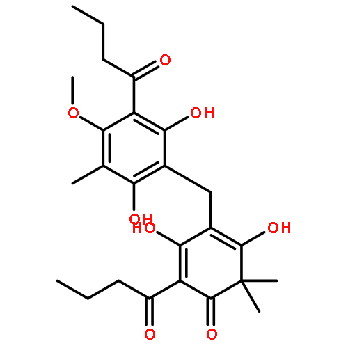 2,5-Cyclohexadien-1-one,2-[[2,6-dihydroxy-4-methoxy-3-methyl-5-(1-oxobutyl)phenyl]methyl]-3,5-dihydroxy-4,4-dimethyl-6-(1-oxobutyl)-