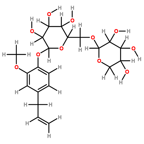 (4-Allyl-2-methoxy-phenyl)-(O6-alpha-L-arabinopyranosyl-beta-D-glucopyranosid)