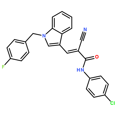 (2Z)-N-(4-chlorophenyl)-2-cyano-3-[1-(4-fluorobenzyl)-1H-indol-3-yl]prop-2-enamide