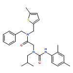 N-benzyl-N~2~-[(2,4-dimethylphenyl)carbamoyl]-N~2~-(2-methylpropyl)-N-[(5-methylthiophen-2-yl)methyl]glycinamide