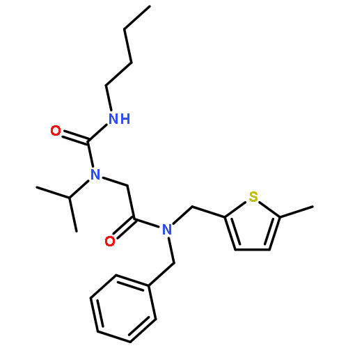 N-benzyl-N~2~-(butylcarbamoyl)-N~2~-(1-methylethyl)-N-[(5-methylthiophen-2-yl)methyl]glycinamide